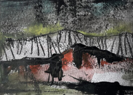 Abstrakte Landschaftzeichnung 